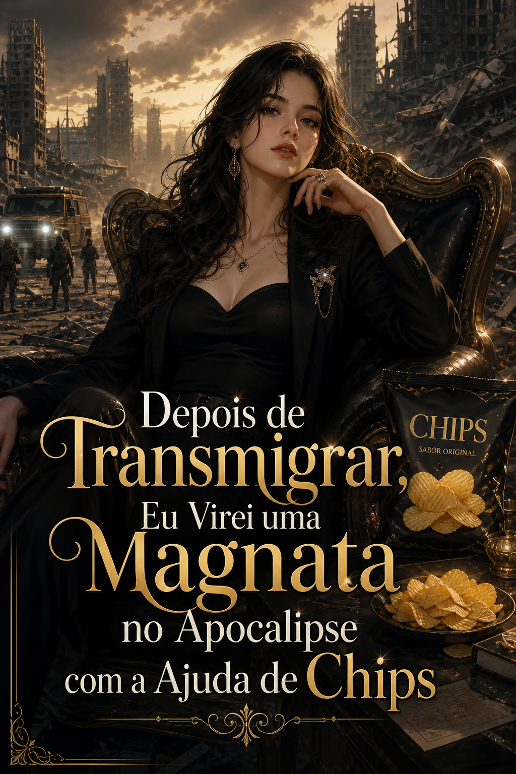Depois de Transmigrar, Eu Virei uma Magnata no Apocalipse com a Ajuda de Chips